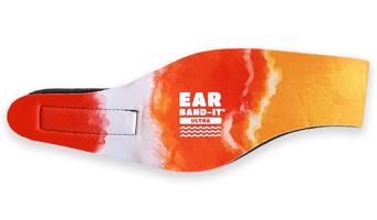 Ear Band-It® Ultra batikovaná Oranžová Veľkosť čelenky: Malá Čelenka na plávanie